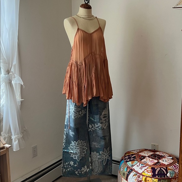 Free People We The Free Iridescent Tinsley Baggy High Rise Jeans- 26 - Picture 15 of 16